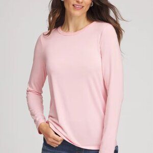 NWT Touch of Cool Layering Tee Blushed Chicos Size 4